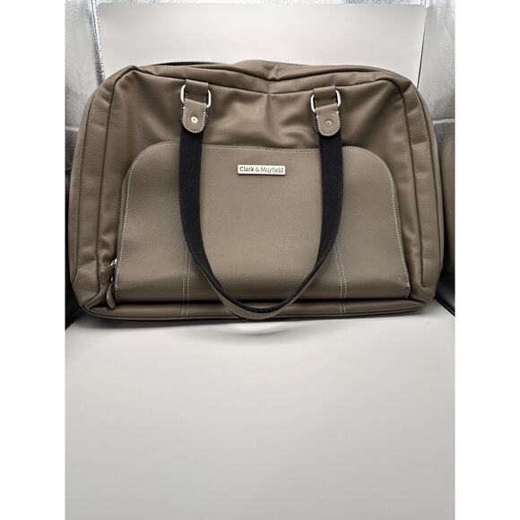 Taupe Laptop Bag with Sophisticated Design - Picture 2 of 16